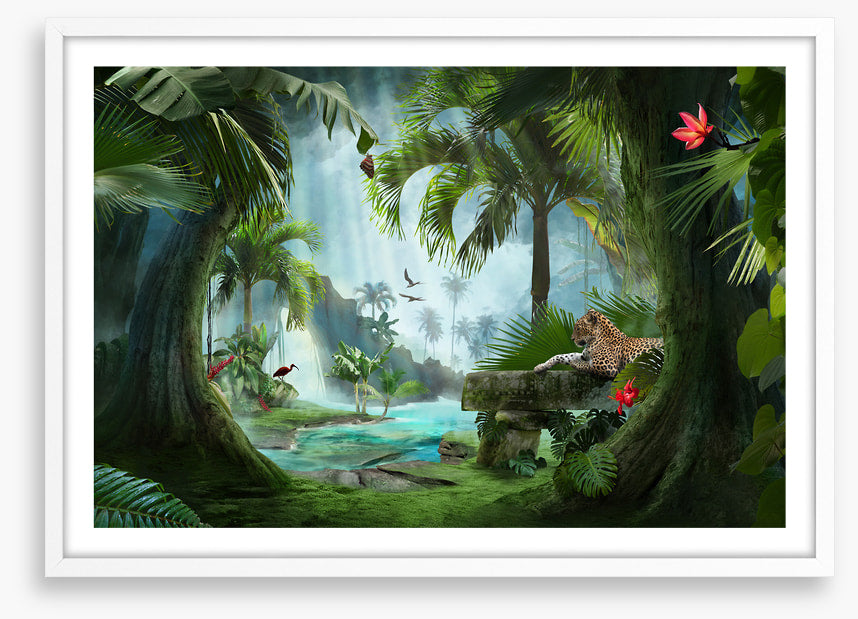 Jungle paradise lagoon