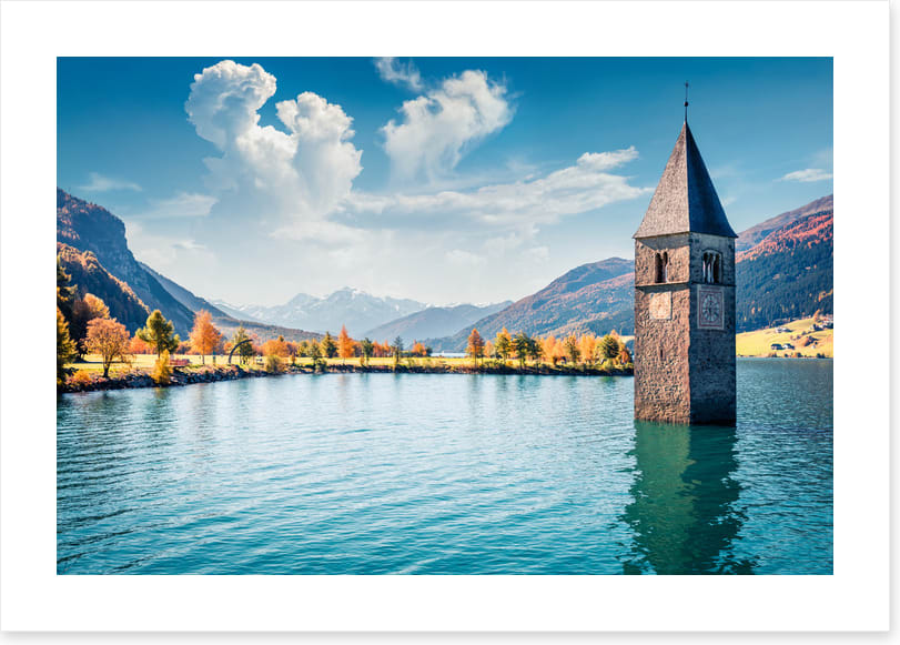 Lake Resia steeple