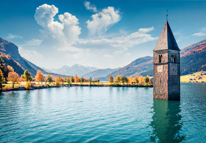 Lake Resia steeple