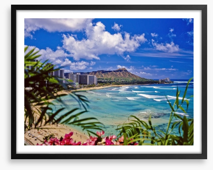 Waikiki beach and Diamond Head, Hawaii