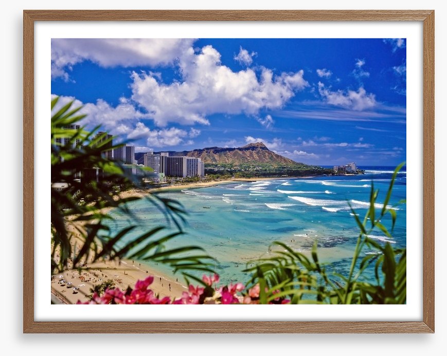 Waikiki beach and Diamond Head, Hawaii