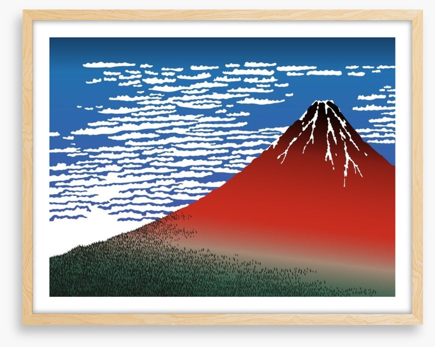 Red mountain clouds