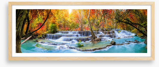 Autumn cascades panorama