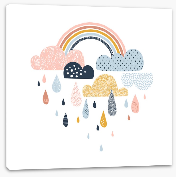 Rainbow raindrops