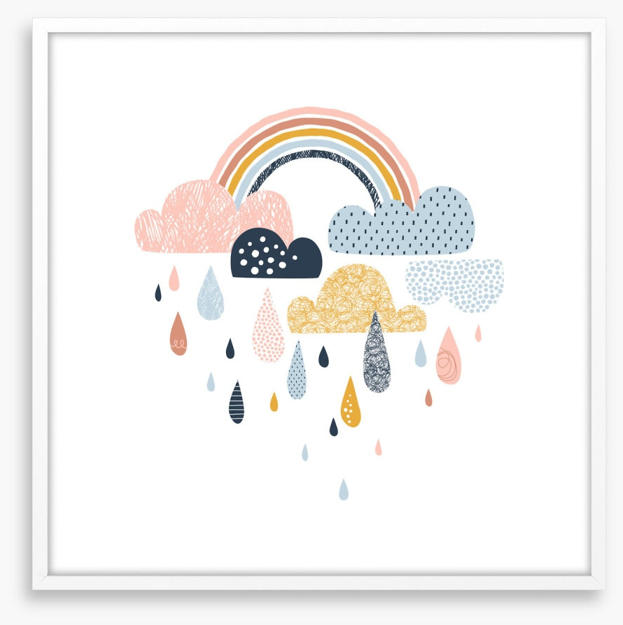Rainbow raindrops