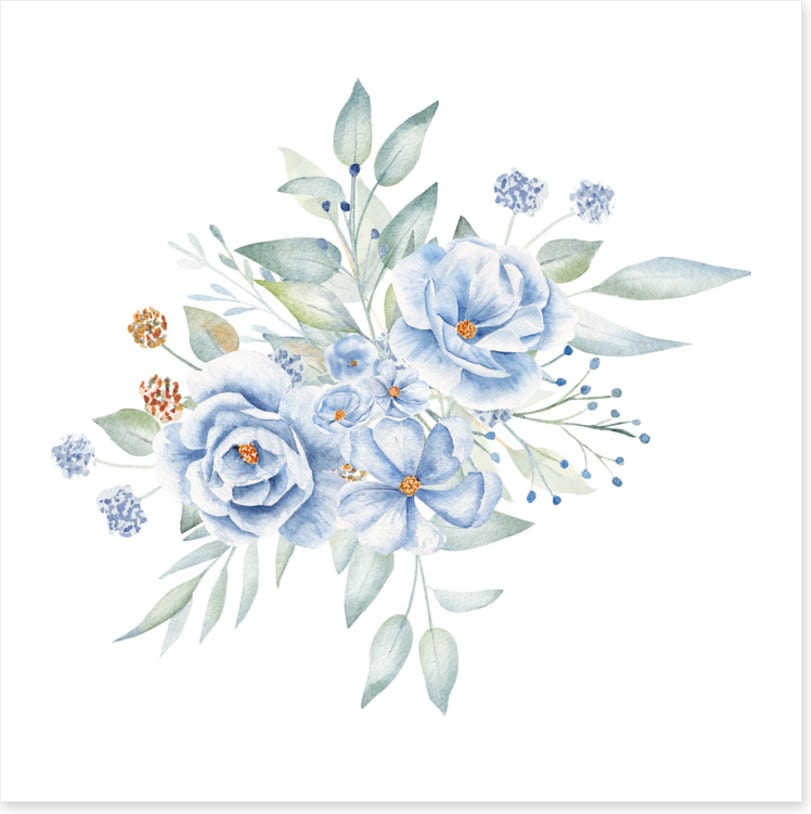 Blue flax bouquet I
