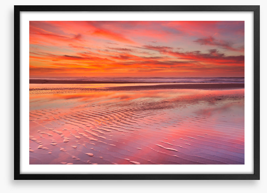 Shimmering sand sunset