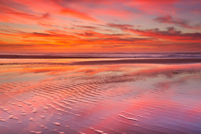 Shimmering sand sunset