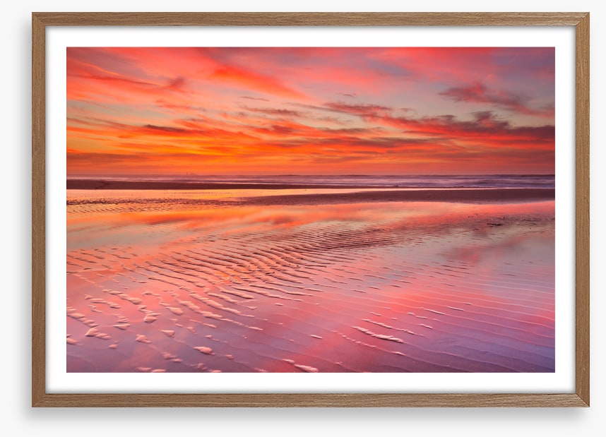 Shimmering sand sunset