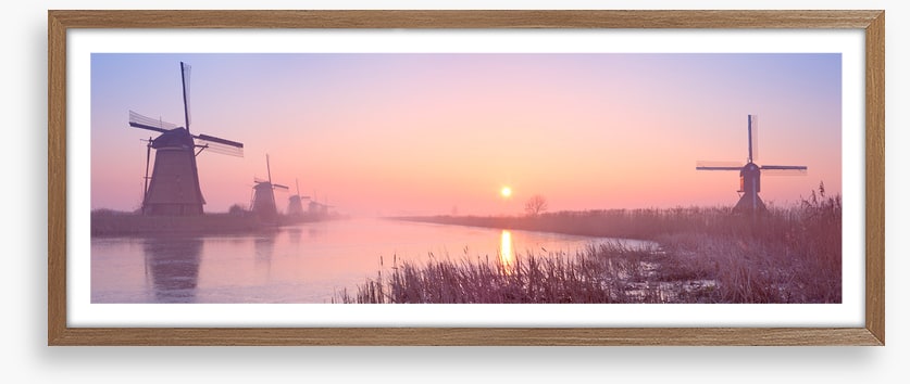 Dutch windmill dawn