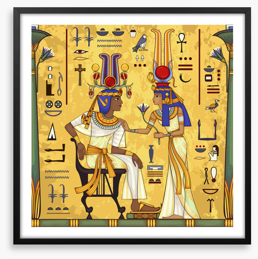 With his queen