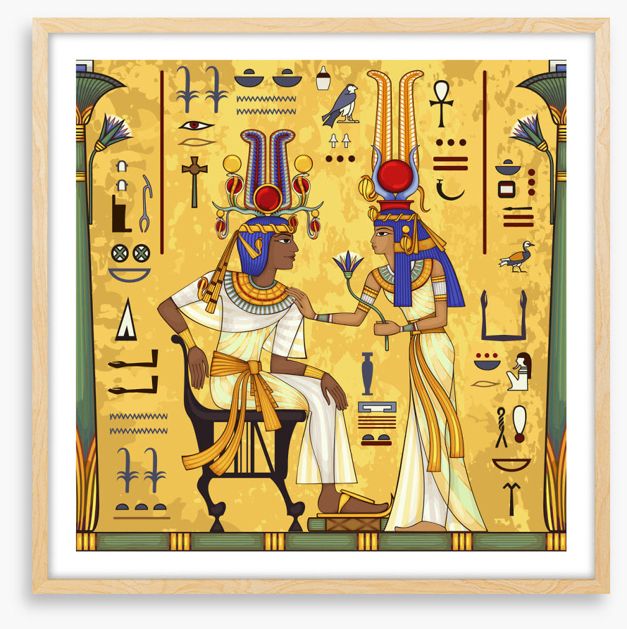 With his queen