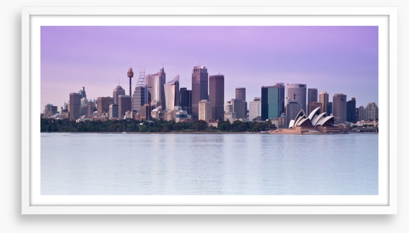 Sydney harbour skyline at twilight