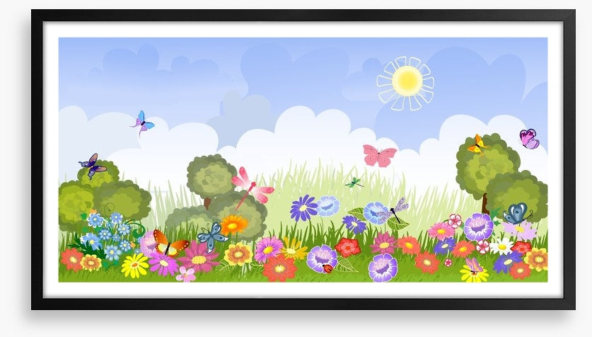 Floral lawn