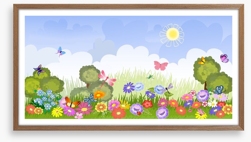 Floral lawn