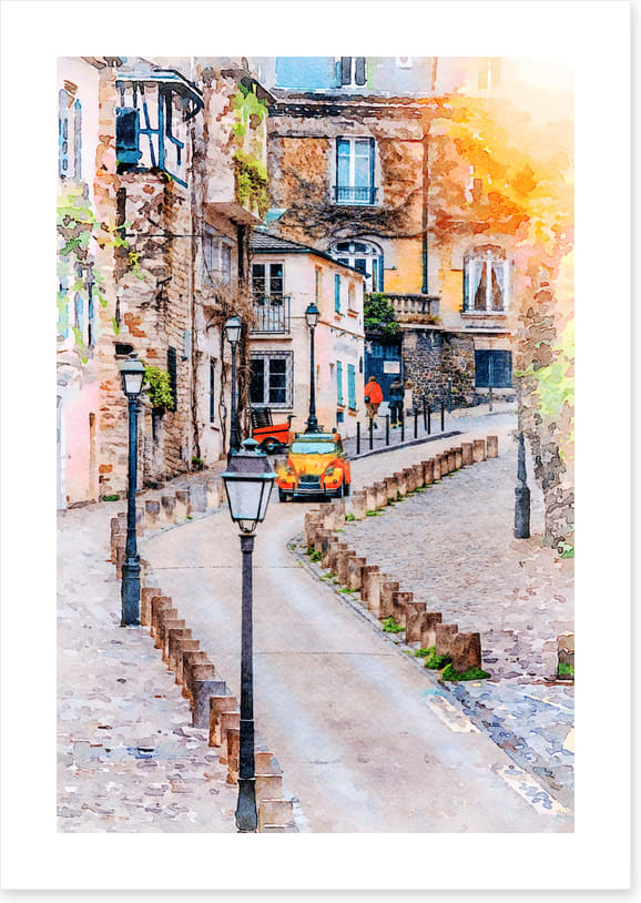 Montmartre street sunlight