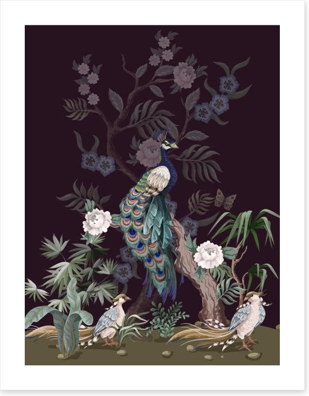 Peacock of the peonies