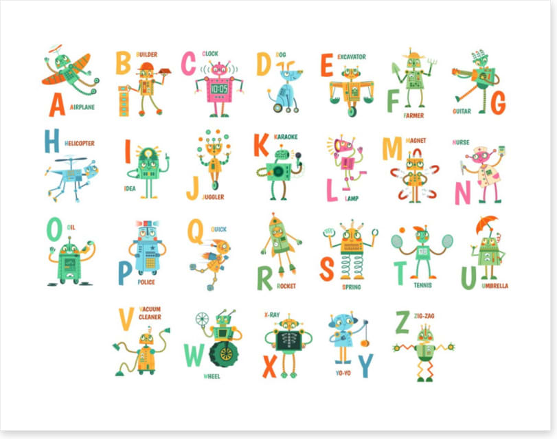 Robot alphabet