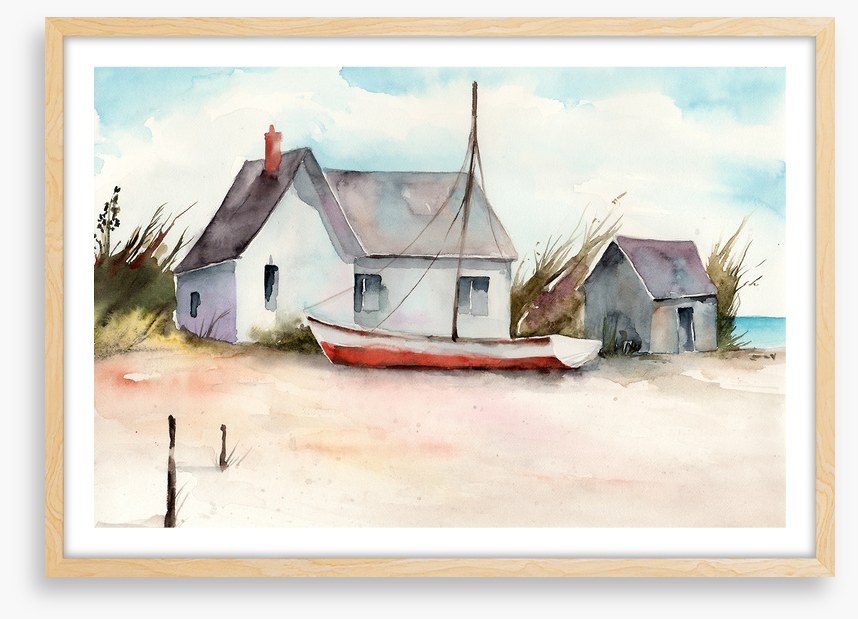 Beached with the boat