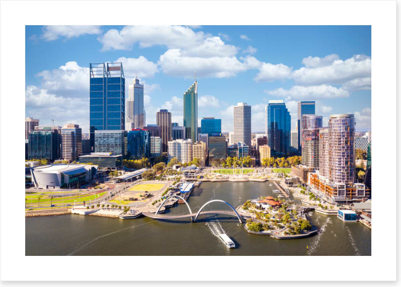 Sunny Perth skyline