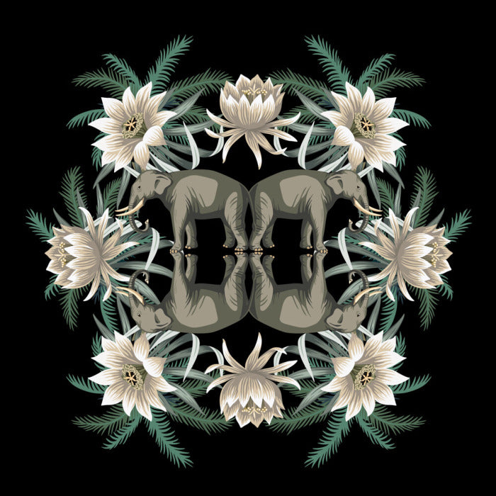 White lotus elephants