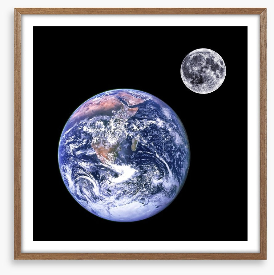Earth and moon