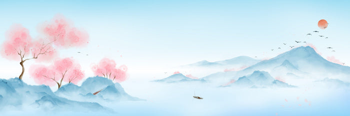 Lakeside spring panorama