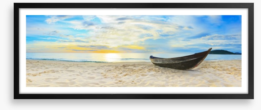 Wooden boat on the beach