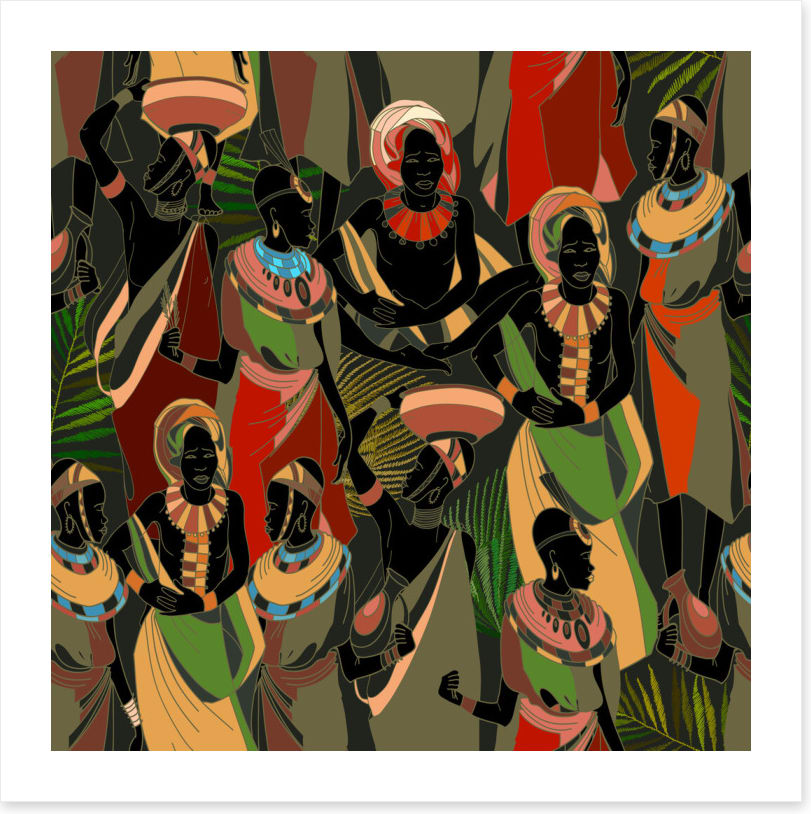 Gathering in green
