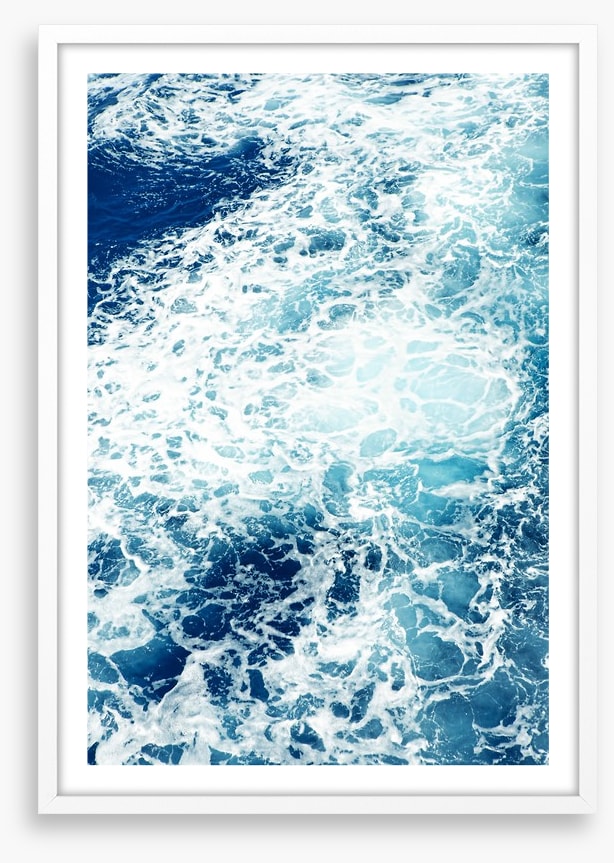 The churning sea