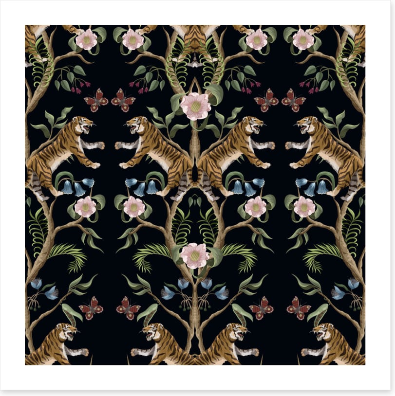 Chinoiserie tigers