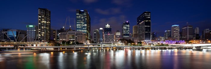 Brisbane city from Southbank