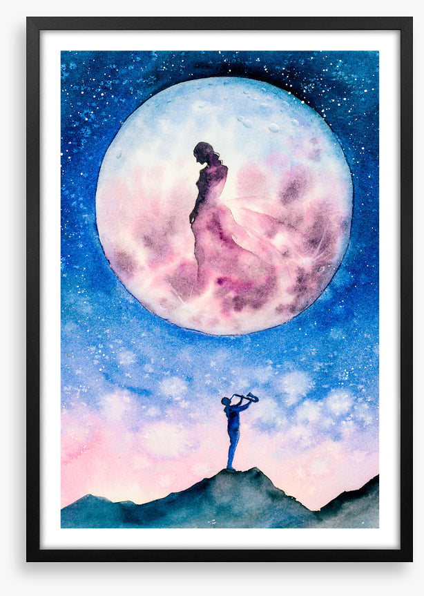 Woman in the moon