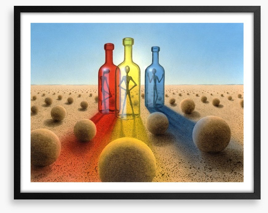 Bottles in the desert