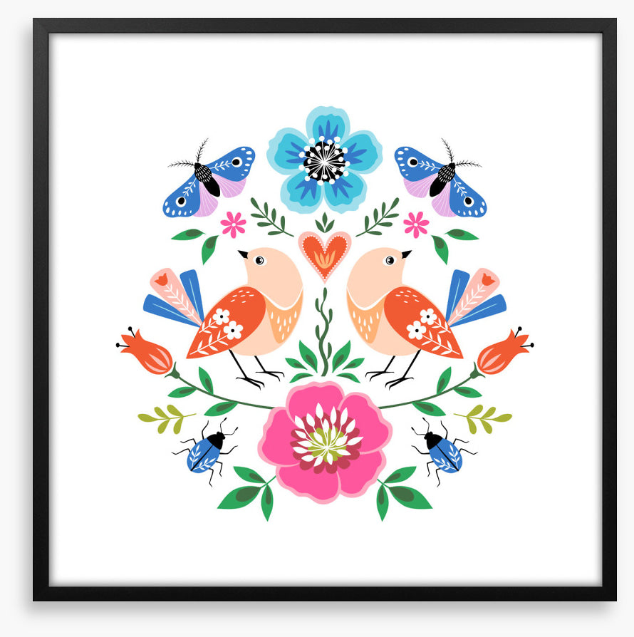 Bloom butterfly birds