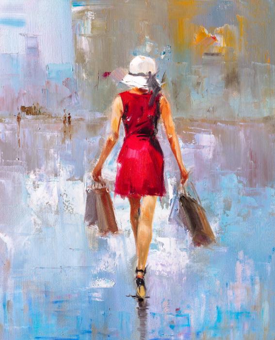 Shopping in the rain