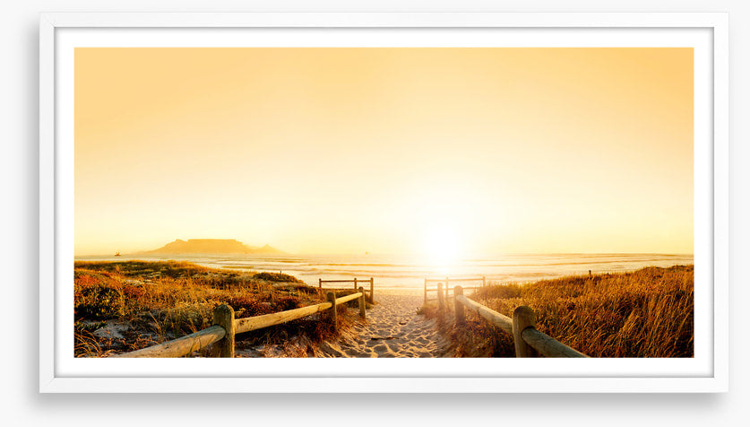 Golden beach sunset