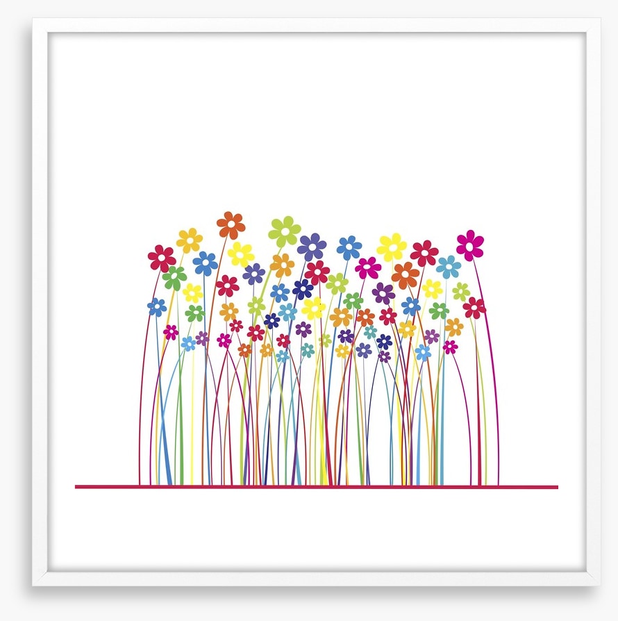 Rainbow flowers