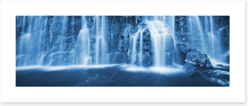 Evening waterfall panoramic