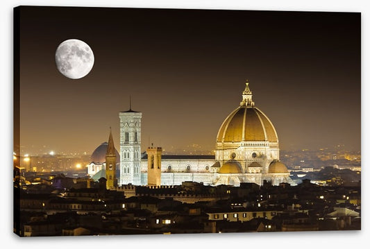 The moon over Florence