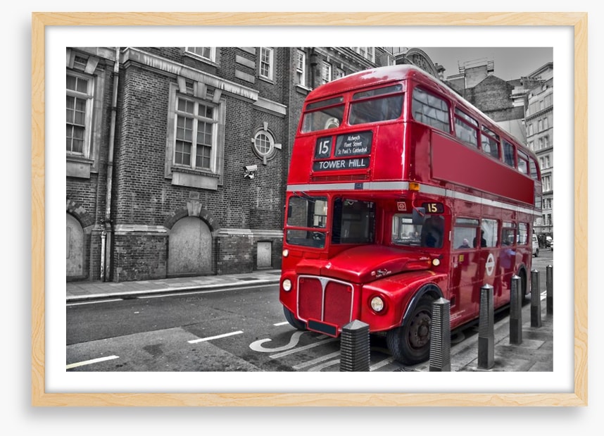 Retro red bus
