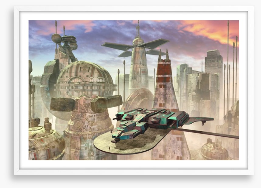 Above the sandstone city
