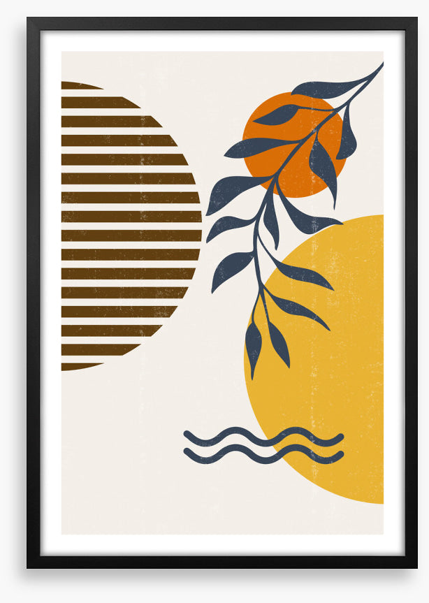 Retro sundown leaves