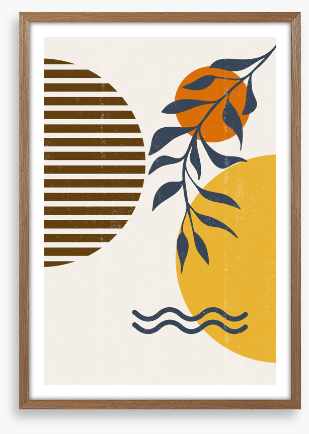 Retro sundown leaves
