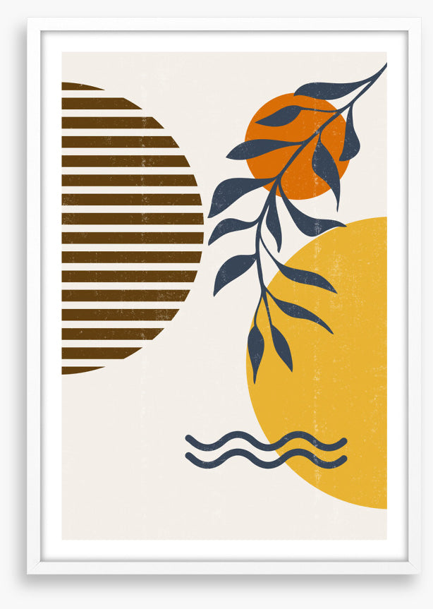 Retro sundown leaves