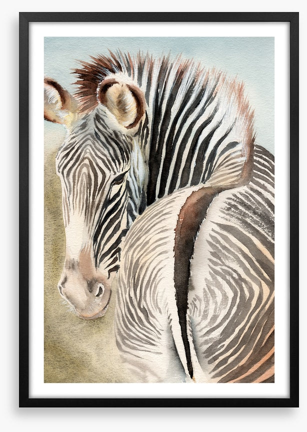 Behind the zebra