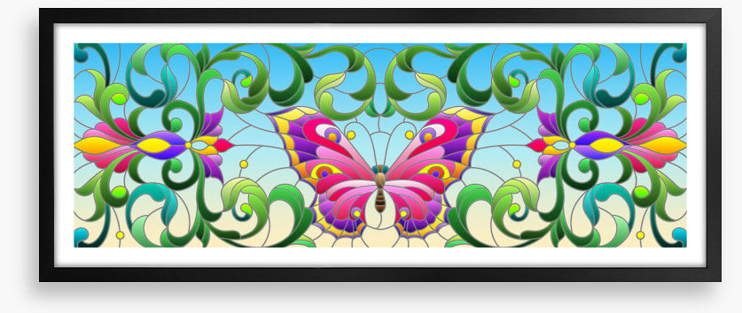 Butterfly leaves window