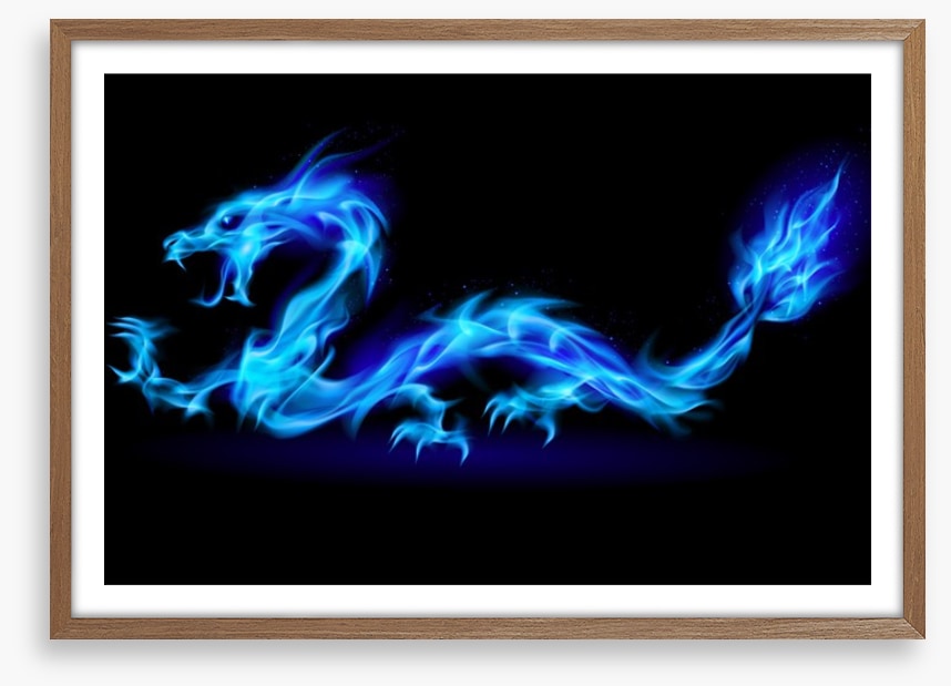 Blue fire dragon