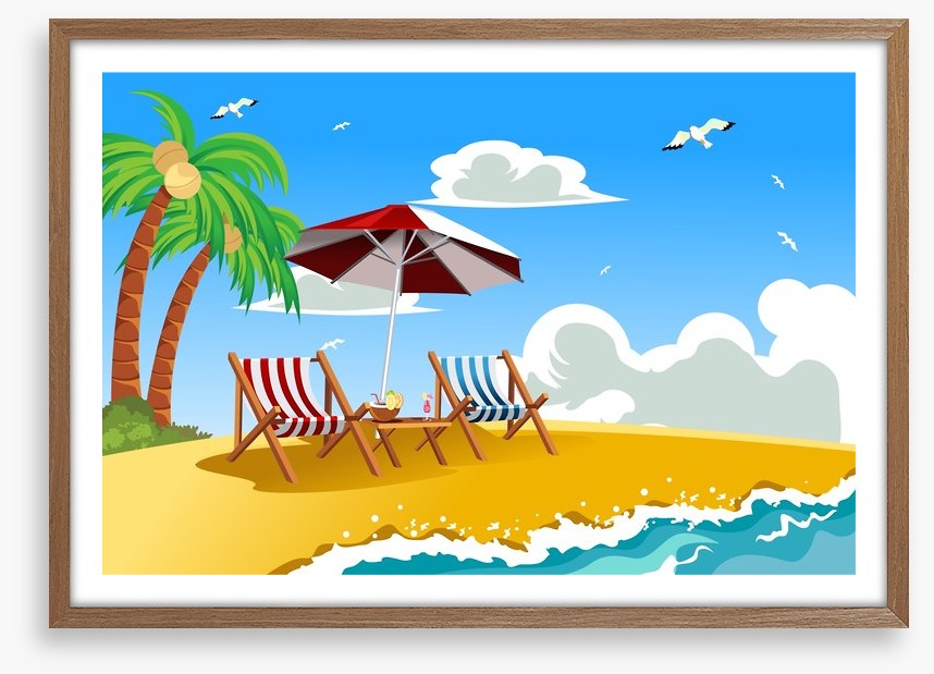 Deckchairs on the beach