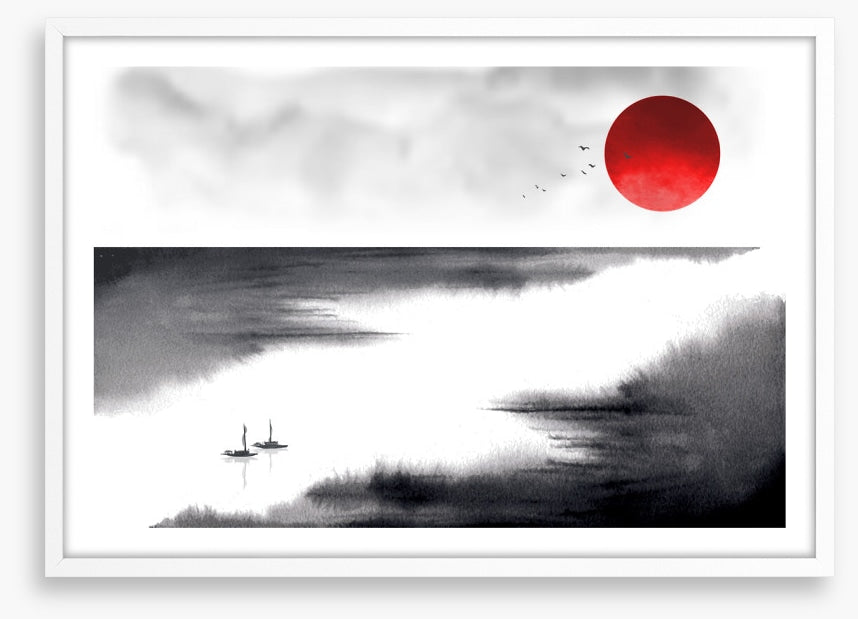 Below the rising sun